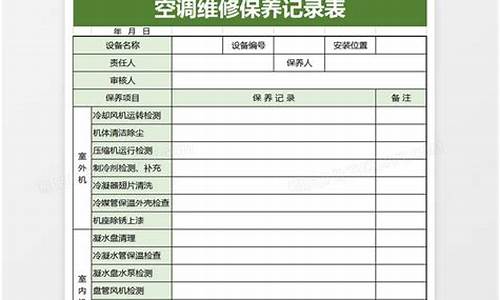 空调维修工艺表格模板-空调维修工艺表格模板图片